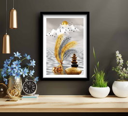 Wallity Cuadro Decorativo Enmarcado MDF 38 x 53 cm